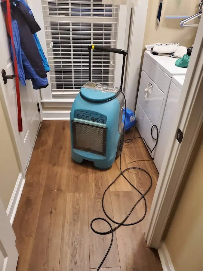 Commercial dehumidifier deployed for Flood Damage Cleanup in Forest Grove
